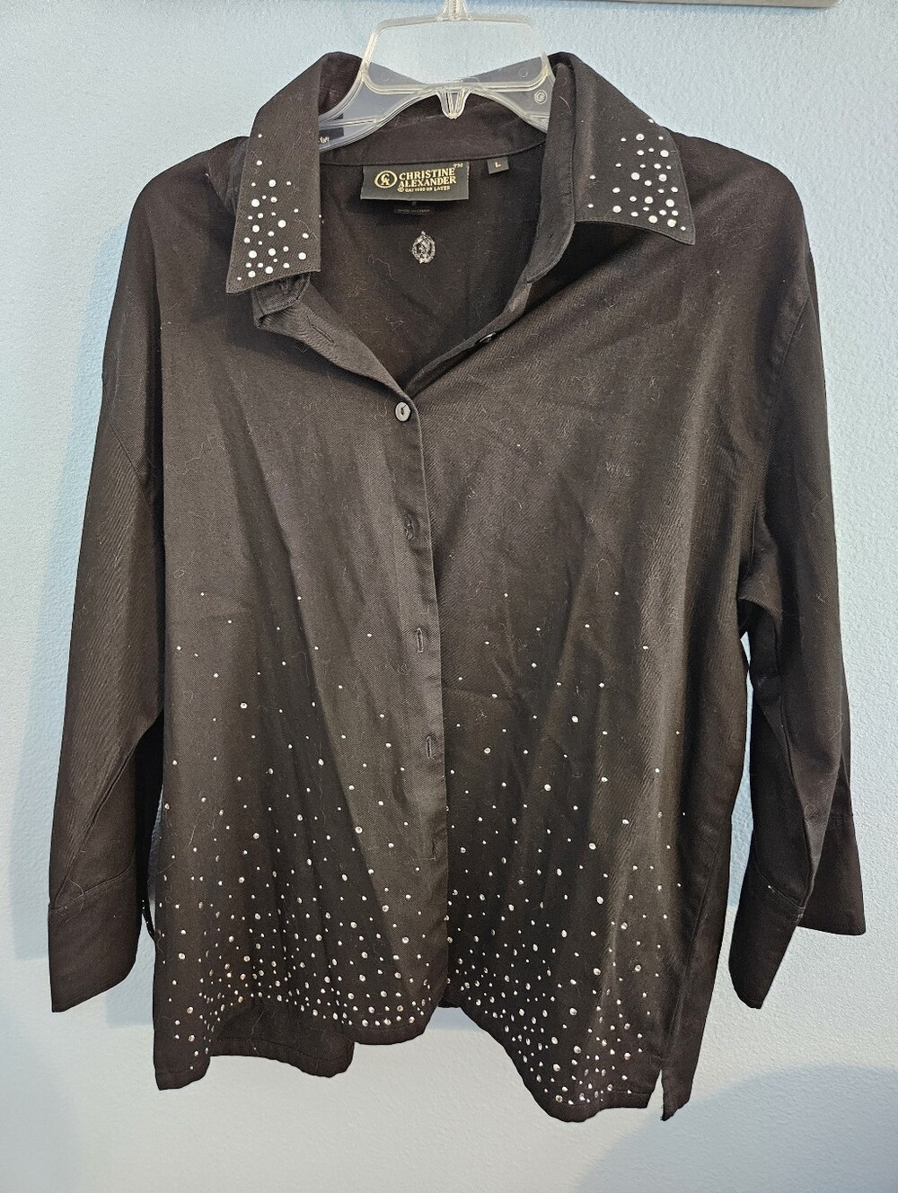 Christine Alexander Black Collared Blouse